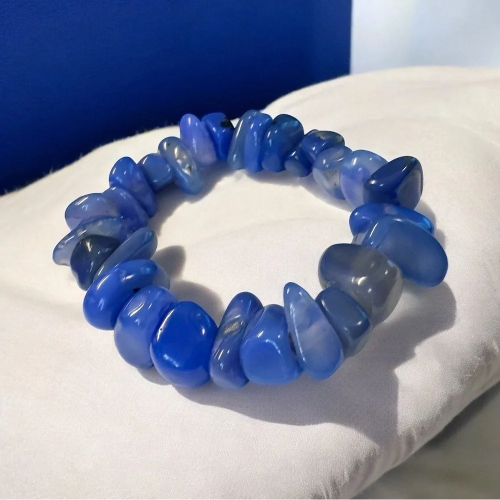 Blue Chalcedony Stretchy Bracelet